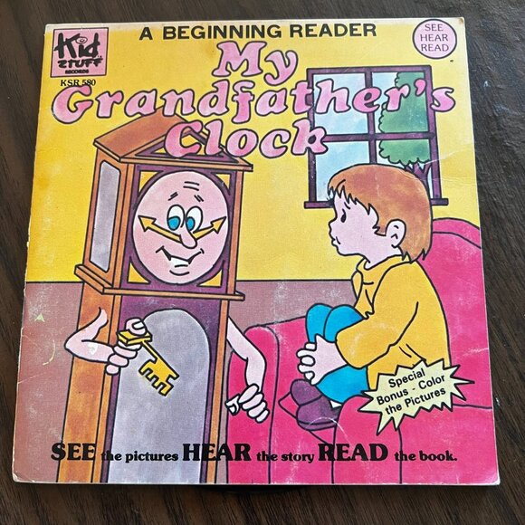 Vintage Kid Stuff Records and Book A Beginning Reader  My Grandfather's clock - Picture 1 of 11